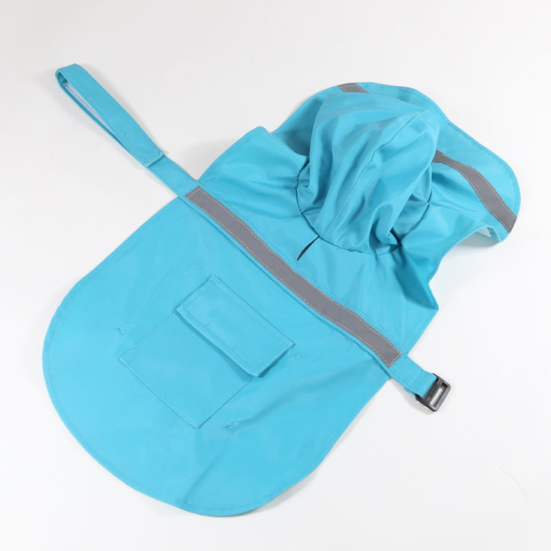 MrFluffyFriend - Imperméable bleu réfléchissant pour chien