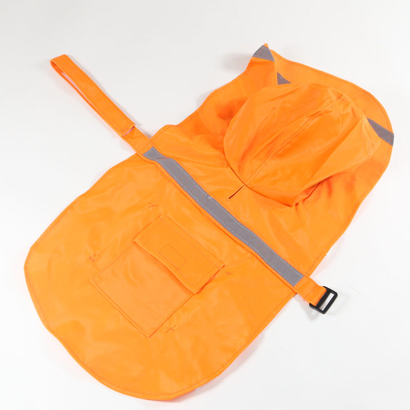 MrFluffyFriend - Imperméable orange réfléchissant pour chien